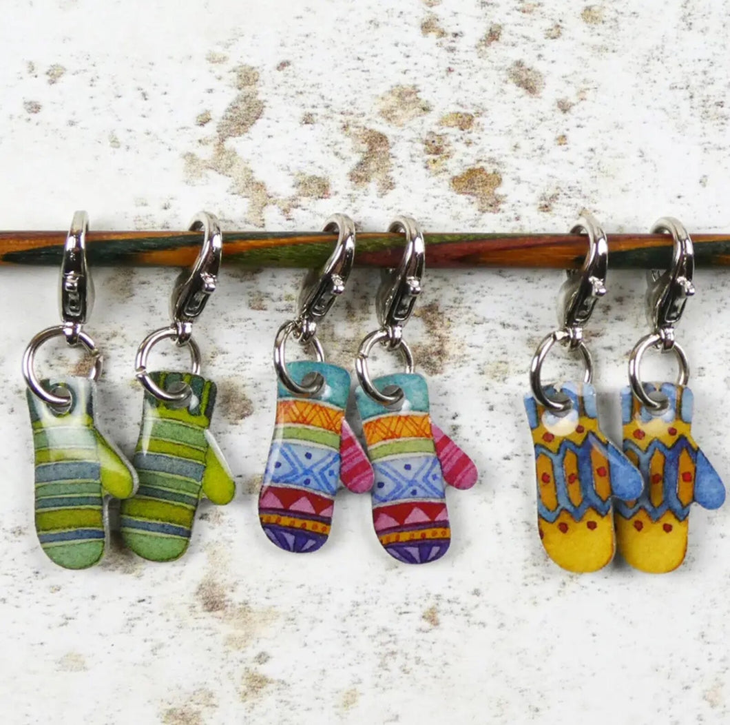 Emma Ball - Crochet Stitch Markers (Set of 6) - Mittens (CR27)