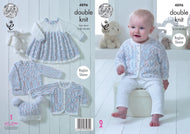 King Cole DK Double Knitting pattern 4896 Baby set 14-22 ins