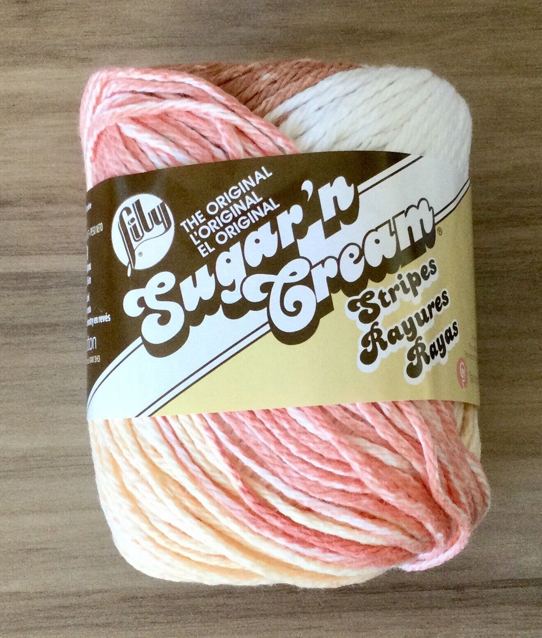 Lily - The Original Sugar ‘n Cream Cotton Knitting Wool / Yarn - Stripes -56.7g