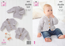 Load image into Gallery viewer, King Cole DK knitting pattern 6058 - Cardigans &amp; Sweater - 16-24 ins
