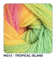 Load image into Gallery viewer, Wendy GIGGLES DK Acrylic Multicolour Multi-tonal Baby Knitting Yarn 100g
