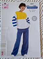King Cole KNITTING PATTERN 6231 Ladies Cardigan & Sweater For Toastie Yarn