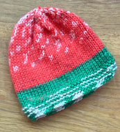 HANDMADE KNITTED BABY HAT BEANIE Newborn  BRAND NEW FESTIVE CHRISTMAS