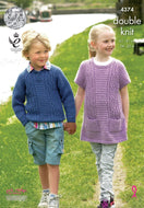 King Cole DK Double Knitting pattern 4374 Sweater & Tunic 24-32 ins