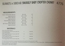 Load image into Gallery viewer, Sirdar Chunky knitting pattern 4776 - Blankets in Snuggly Baby Crofter Chunky
