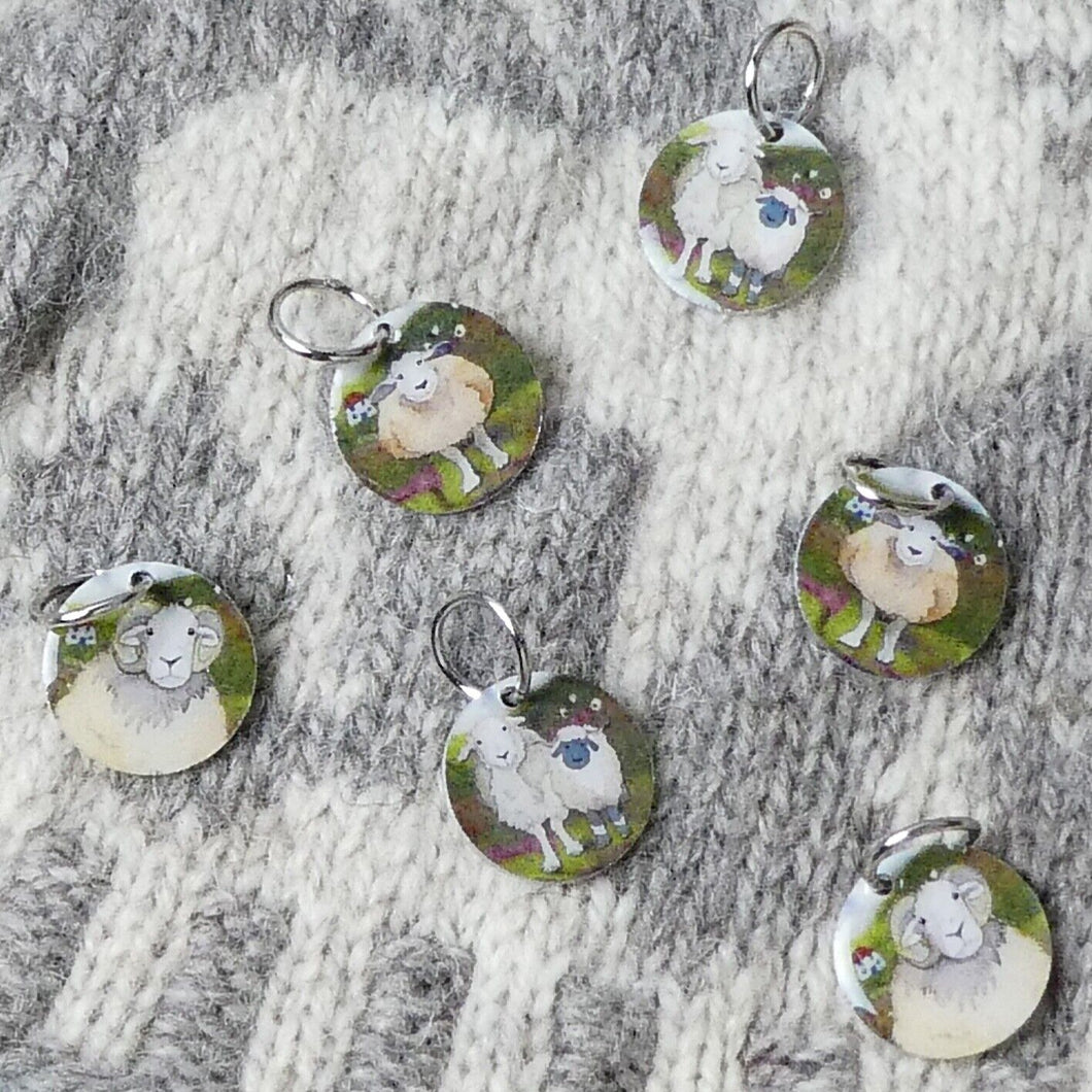 Emma Ball - Stitch Markers (Set of 6) - Felted Sheep (KN23)