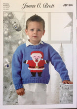 Load image into Gallery viewer, James C Brett DK double knitting pattern JB194  - Christmas Sweater 20-30 ins
