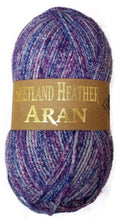 Load image into Gallery viewer, Woolcraft Shetland Heather Aran Soft Knitting Yarn / 25% Wool 100g
