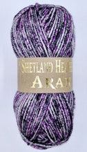 Load image into Gallery viewer, Woolcraft Shetland Heather Aran Soft Knitting Yarn / 25% Wool 100g
