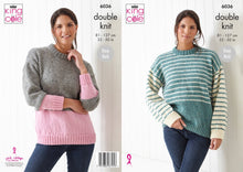 Load image into Gallery viewer, King Cole DK Knitting pattern 6036 Sweaters 32-50 ins
