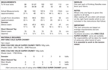 Load image into Gallery viewer, King Cole Super Chunky Knitting pattern 4756 Sweater &amp;Top 34-44 ins
