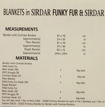 Load image into Gallery viewer, Sirdar knitting pattern 5168 - Blankets in Funky Fur &amp; Snuggly DK #1
