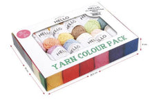 Load image into Gallery viewer, HELLO Colour Pack 12x25G balls of HELLO Cotton yarn gifts for knitters crocheter
