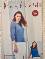 Hayfield DK Knitting Pattern 8263 - Sweater and Sleeveless Vest 32-54ins