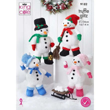 Load image into Gallery viewer, King Cole Knitting Pattern 9182 Truffle Glitz Snowmen Toy/Decs
