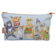 Load image into Gallery viewer, Zipped Pouch bag - Sewing knitting crochet - Kittens in Mittens by Emma Ball
