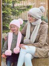 Load image into Gallery viewer, James C Brett Chunky/DK knitting pattern JB519 Hats &amp; Scarves 
