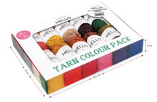 Load image into Gallery viewer, HELLO Colour Pack 12x25G balls of HELLO Cotton yarn gifts for knitters crocheter
