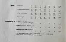 Load image into Gallery viewer, Teddy DK knitting pattern 7128 - Children’s Sweater &amp; Cardigan -  24-34 ins

