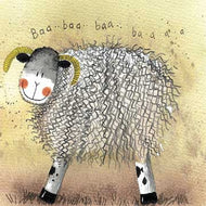 ALEX CLARK BRIAN THE SHEEP BLANK GREETINGS CARD