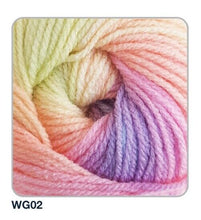 Load image into Gallery viewer, Wendy GIGGLES DK Acrylic Multicolour Multi-tonal Baby Knitting Yarn 100g
