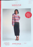Sirdar Aran Knitting Pattern - 10719 Womens Jewelspun Aran Sweater - 32-54 ins