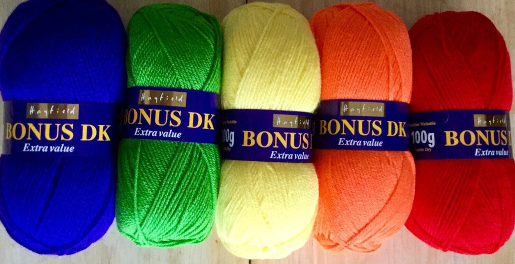 Sirdar Hayfield Bonus dk double knit wool yarn 5 x 100g multipack Starburst #571