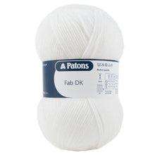 Load image into Gallery viewer, Patons Fab DK acrylic wool/yarn - White (2306)
