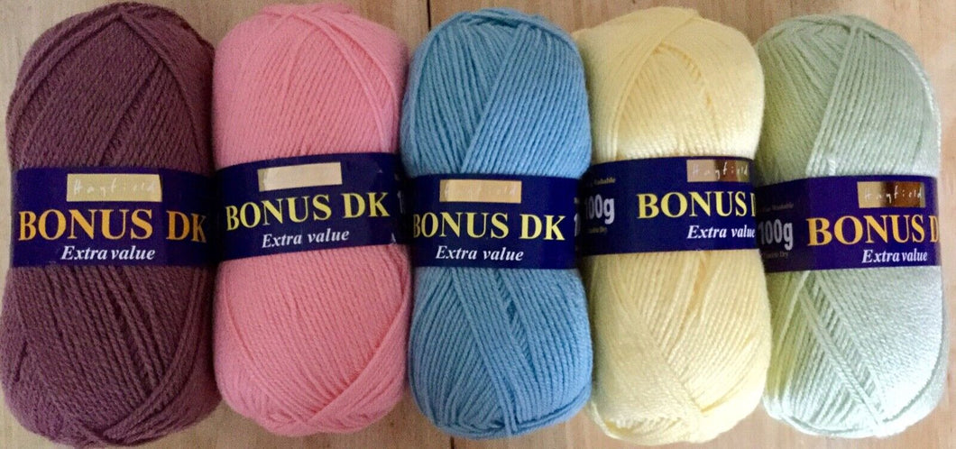 Sirdar Hayfield Bonus dk double knit wool yarn pack 5x100g  - Vintage Vibes