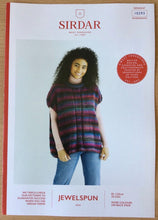 Load image into Gallery viewer, Sirdar Knitting Pattern 10293 Women&#39;s Round Neck Top in Jewelspun Aran
