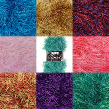 Load image into Gallery viewer, King Cole Tinsel Chunky Eyelash Knitting Yarn Sparkly Glitter Craft Wool 50g
