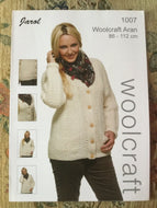 Jarol Woolcraft Aran knitting pattern 1007 Ladies’ Jacket 34-44 ins