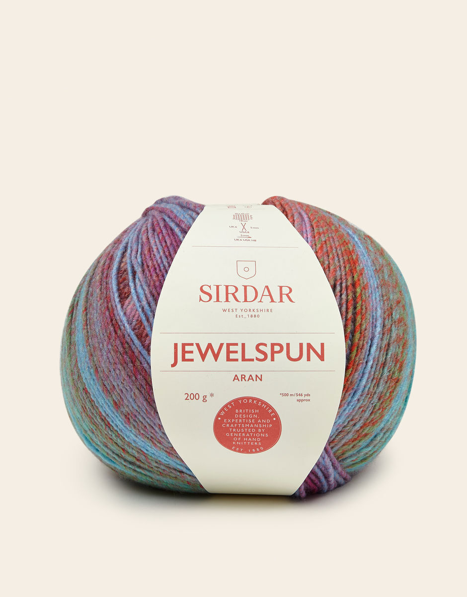 Sirdar Jewelspun Aran 200g Multicoloured Knitting Wool Yarn - 844 Glacier