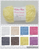 Wendy Peter Pan Precious Chunky Wool Yarn Polyester Nylon~ 8 Colours ~ 50g Balls