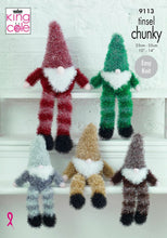 Load image into Gallery viewer, King Cole Tinsel Chunky Knitting Pattern 9113 - Tinsel Gnomes
