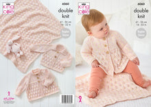 Load image into Gallery viewer, King Cole DK knitting pattern 6060 - Jacket, Cardigan &amp; Blanket - 16-22 ins
