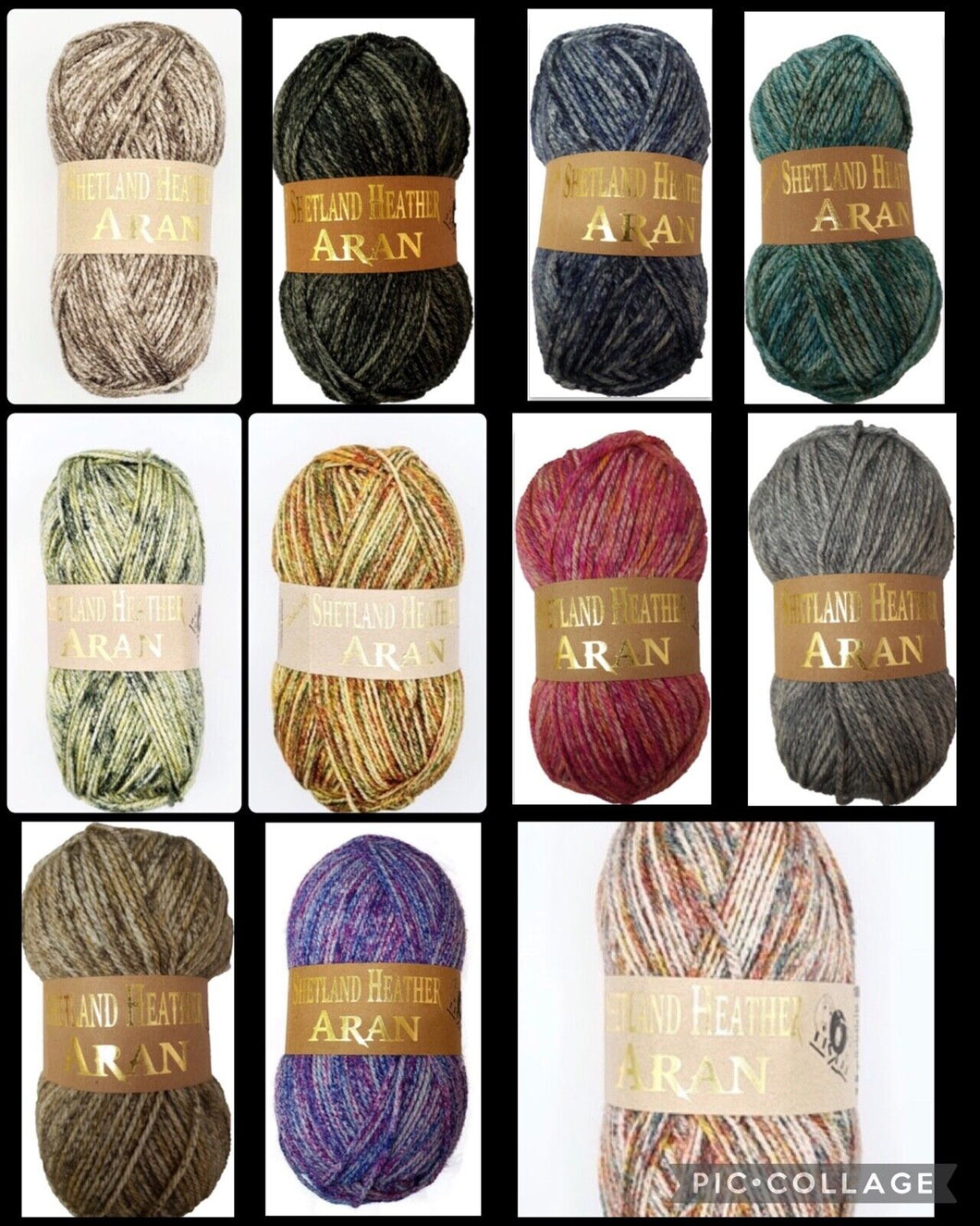 Woolcraft Shetland Heather Aran Soft Knitting Yarn / 25% Wool 100g