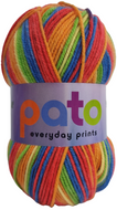 Cygnet Pato Everyday Prints DK 100g Soft Acrylic Knitting Crochet Yarn - Rainbow