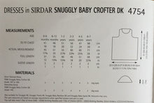 Load image into Gallery viewer, Sirdar DK Knitting Pattern 4754 - Baby/Children’s Dresses - 16-26 ins
