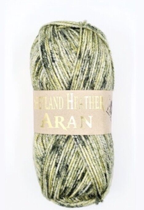 Woolcraft Shetland Heather Aran Soft Knitting Yarn / 25% Wool 100g