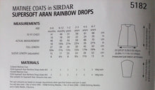 Load image into Gallery viewer, Sirdar Supersoft Aran Knitting Pattern 5182 Matinee Coats 16-26 ins

