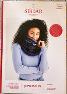 Sirdar Aran Knitting Pattern 10348 Women's Cable Cowl Scarf Snood in Jewelspun