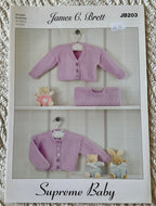 James C Brett DK Knitting Pattern JB203 - Baby Cardigans & Sweater 14-22 ins