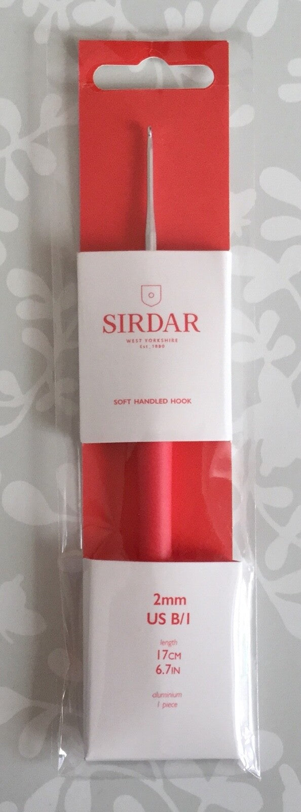 Crochet Hook - Sirdar 17cm (6.7 in) Soft Handle  - Single - Aluminium - 2-10mm
