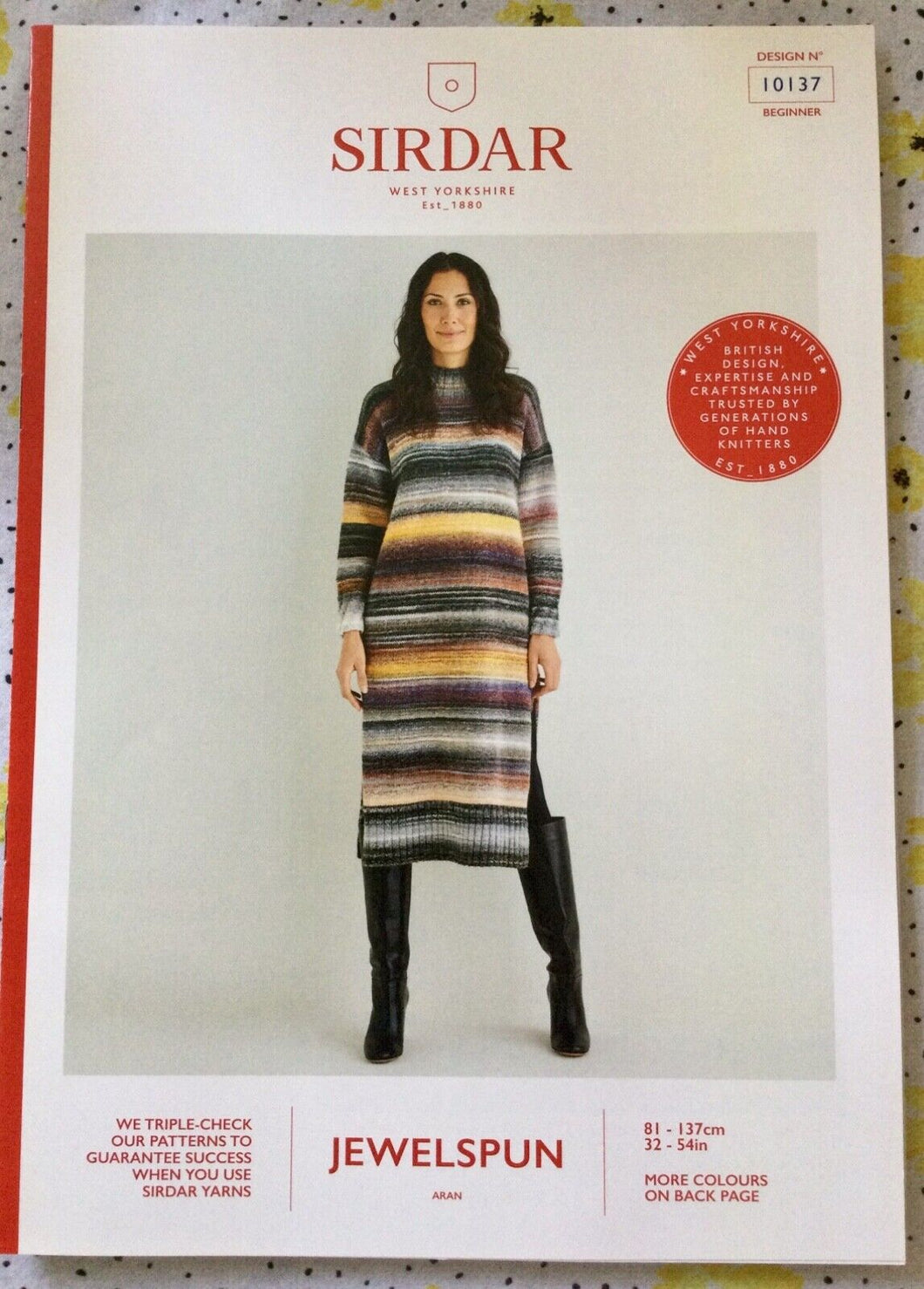 Sirdar Knitting Pattern - 10137 Womens Jewelspun Aran Tunic Dress