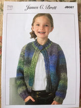 Load image into Gallery viewer, James C Brett Chunky knitting pattern JB087 Girls Jacket 20-30 ins
