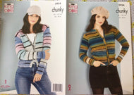 King Cole Chunky Knitting pattern 5934 - Safari -  Cardigans - 32-50 ins