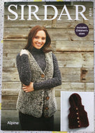 Sirdar Knitting Pattern 8204 - Gilets in Sirdar Alpine - 24-46 ins