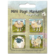 Emma Ball 4 Mini Page Markers Magnetic Book Mark - Felted Sheep (PM01)