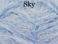 King Cole Moments DK 50g Faux Fur Eyelash Knitting Wool/Yarn - Sky